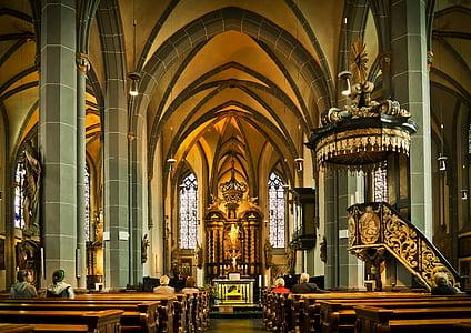 church, altar, christian, architecture, baroque, religion