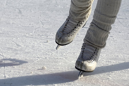 skates, figure skating, drive, sport, winter, cold