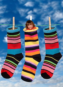 toddler in sock photo