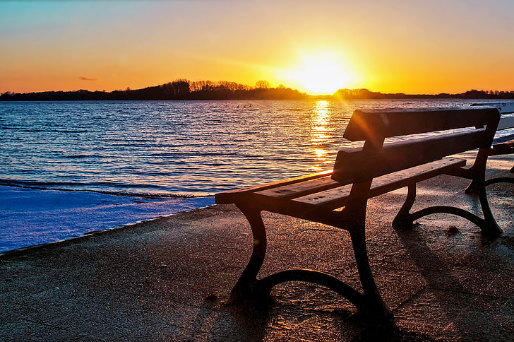 bench near ocean