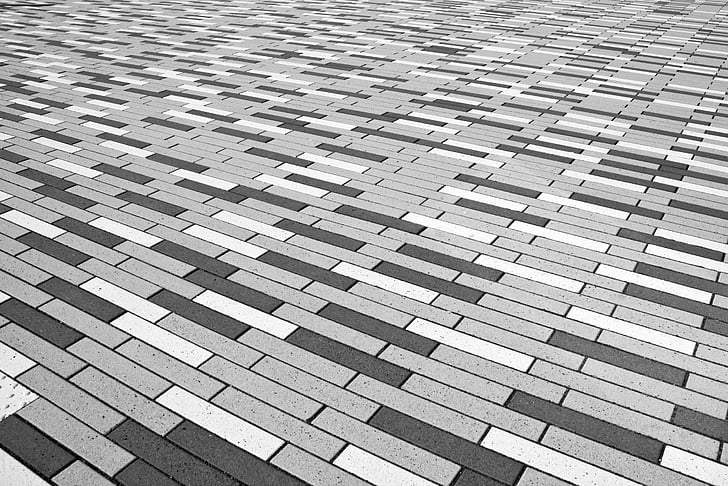 rectangular gray, white, and black floor tile lot