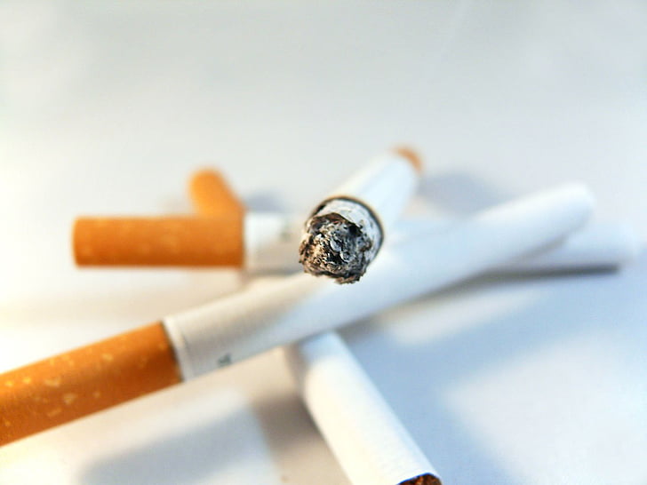several cigarettes closeup photography