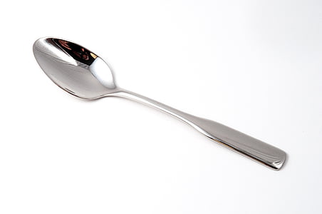 gray stainless steel spoon