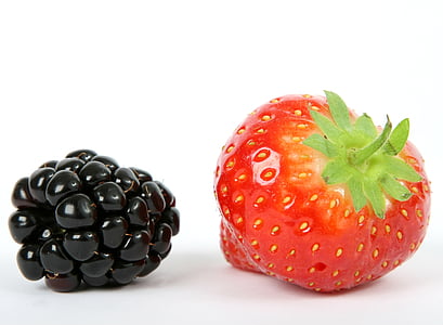 photo of strawberry and raspberry