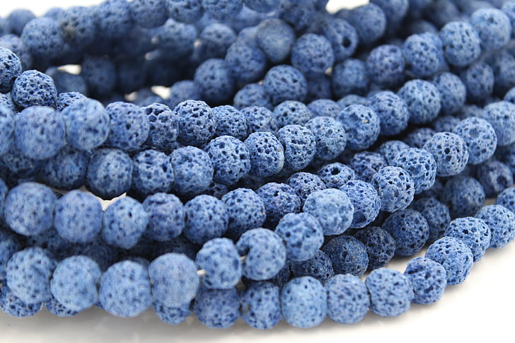beaded blue accessories