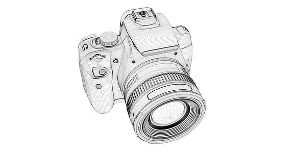 DSLR camera 3D sketch