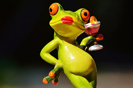 Glass Dancing Frog Figurine 2 