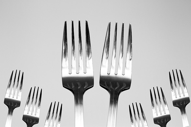 silver forks