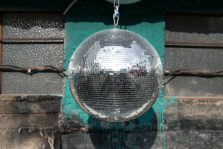 photography of disco ball