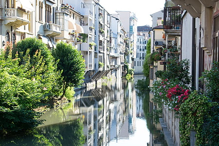 river surrounded by concrete houses during daytime