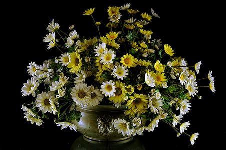 assorted-color flowers centerpiece