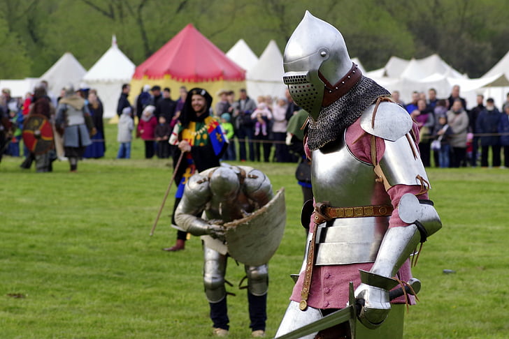 person wearing silver armor