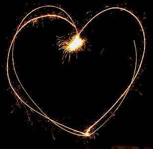 heart shaped firework