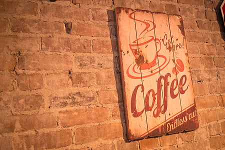 Coffee signage on wall
