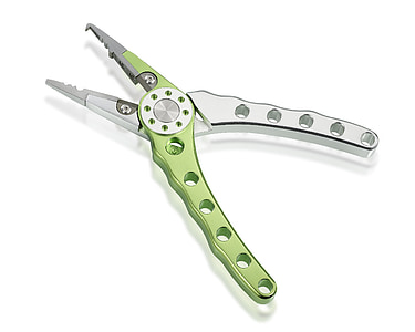 green and gray cutting pliers