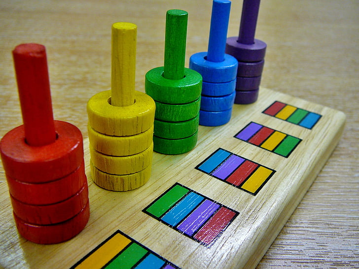 assorted-color wooden toy