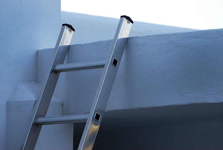 gray metal ladder