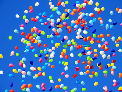 assorted-color balloon animated wallpaper