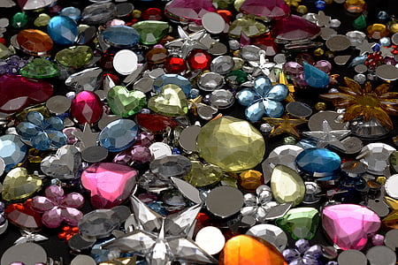 pile of assorted-color gemstones