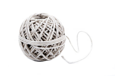 round gray rolled yarn