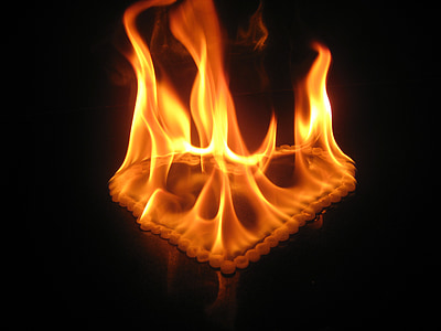 flaming heart shaped mallows