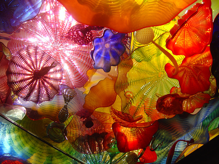 multicolored floral textile