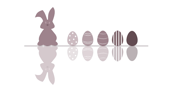 brown rabbit and eggs illustration