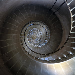 gray concrete spiral stairs at daytime