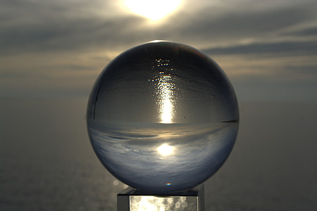 ball with reflection of body of water