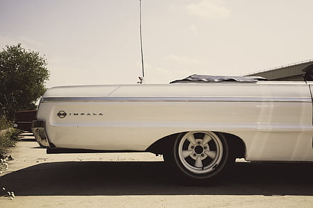 classic white Chevrolet Impala