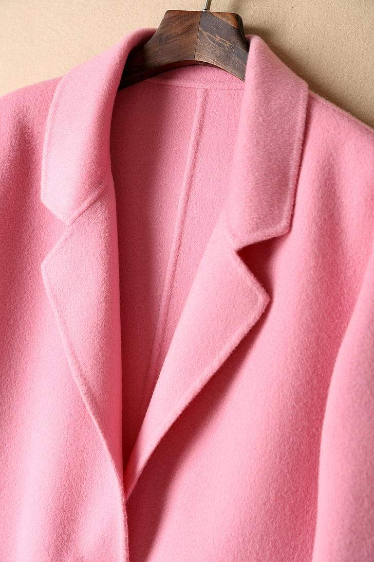 women's pink notched lapel blazer