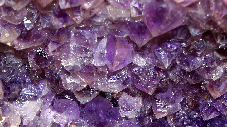 amethyst, semi precious stone, violet, blue, minerals, mineral