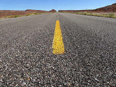 asphalt road at desert