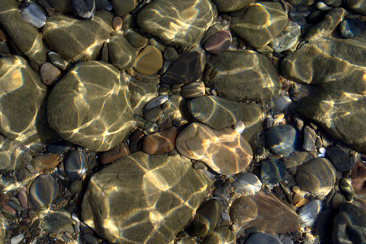 rocks submerge by water