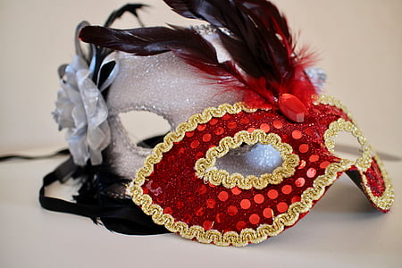 white and red masquerades