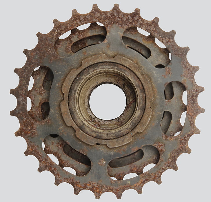 rusted gray sprocket