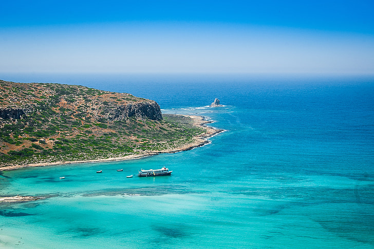 crete, greece, beach, sea, the stones, the sun
