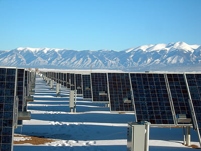 solar panels during daytime