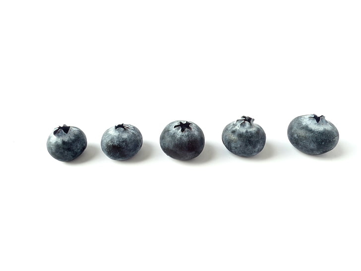 five blueberries