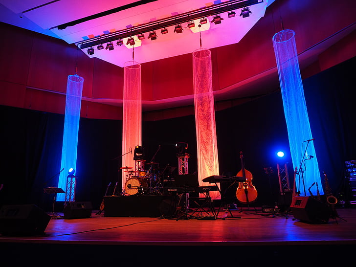 photo of stage before show