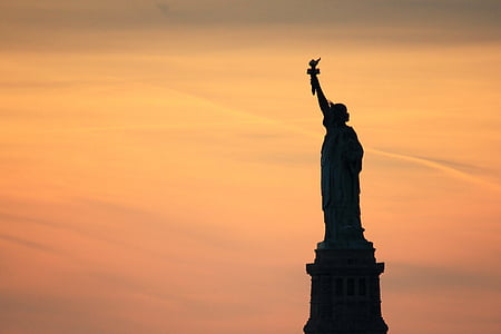 silhouette Statue of Liberty