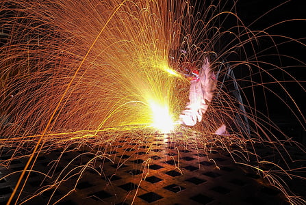 time lapse photography of steelworks