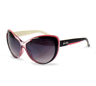 women's black and red framed black lens sunglasses
