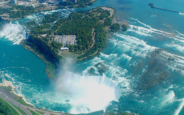aerial photo of Niagara Falls in Canada