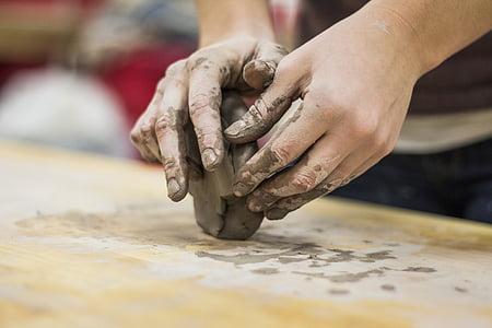 clay, hands, sculpting, art, human Hand, making