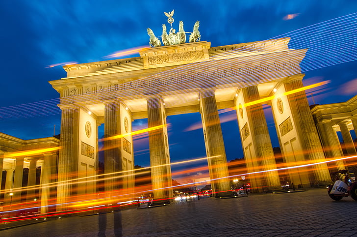 timelapse photography of Brandenburg Gate, Germany