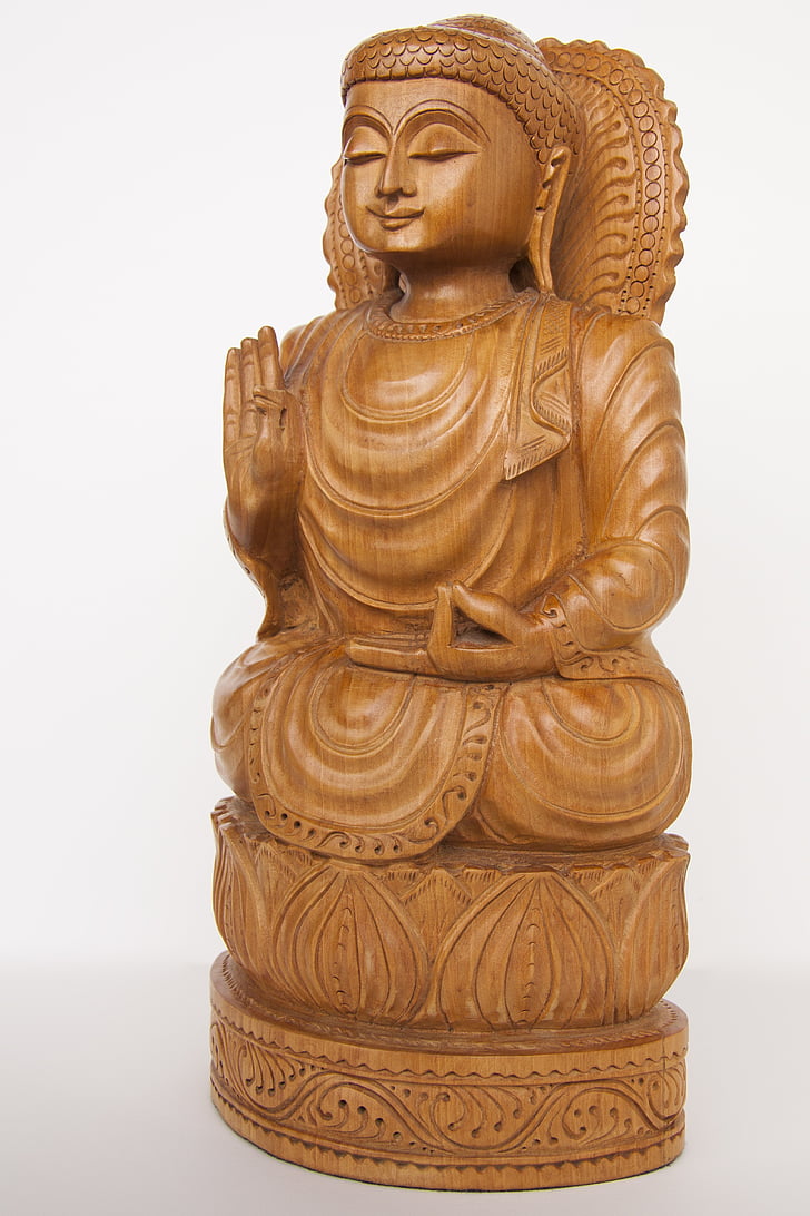 brown Abhaya Mudra figurine
