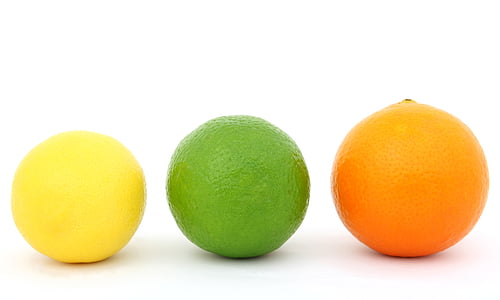 yellow, green, and orange fruits