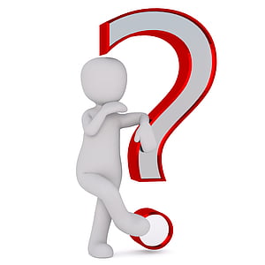 Royalty Free Photo Man Wearing Orange Suit Mopping Question Mark 