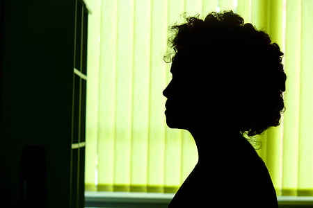 silhouette photo of woman